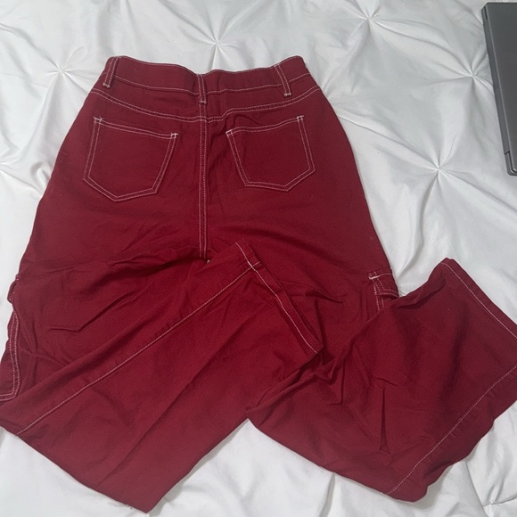 Shein Red Cargo Pants - Picture 6 of 7